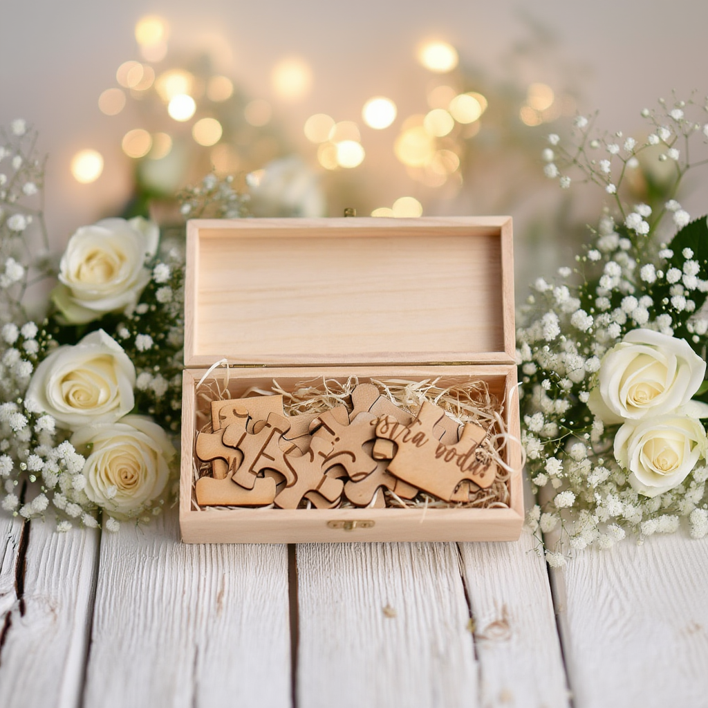 Puzzle testigo/madrina con caja - Imagen 2