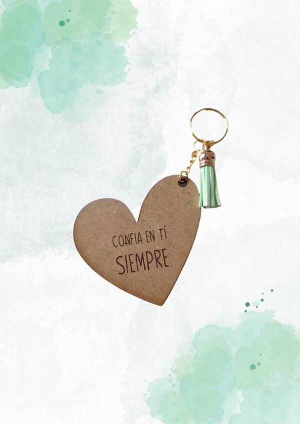 Llavero corazón /estrella con frase - Imagen 2