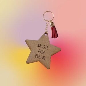 Llavero corazón /estrella con frase