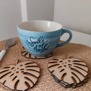 6 Posavasos Hoja Monstera