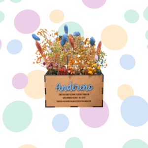 Caja de flores secas personalizada - Especial “Andereño”