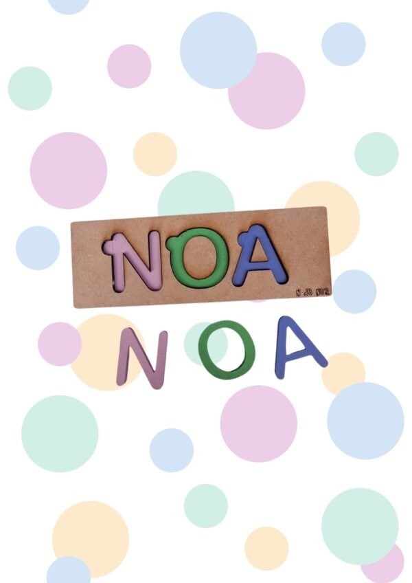 Puzzle de nombre personalizado en madera