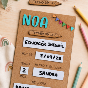 Cartel de madera personalizado – Primer y último día de cole