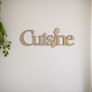 Cartel decorativo de madera “Cuisine”