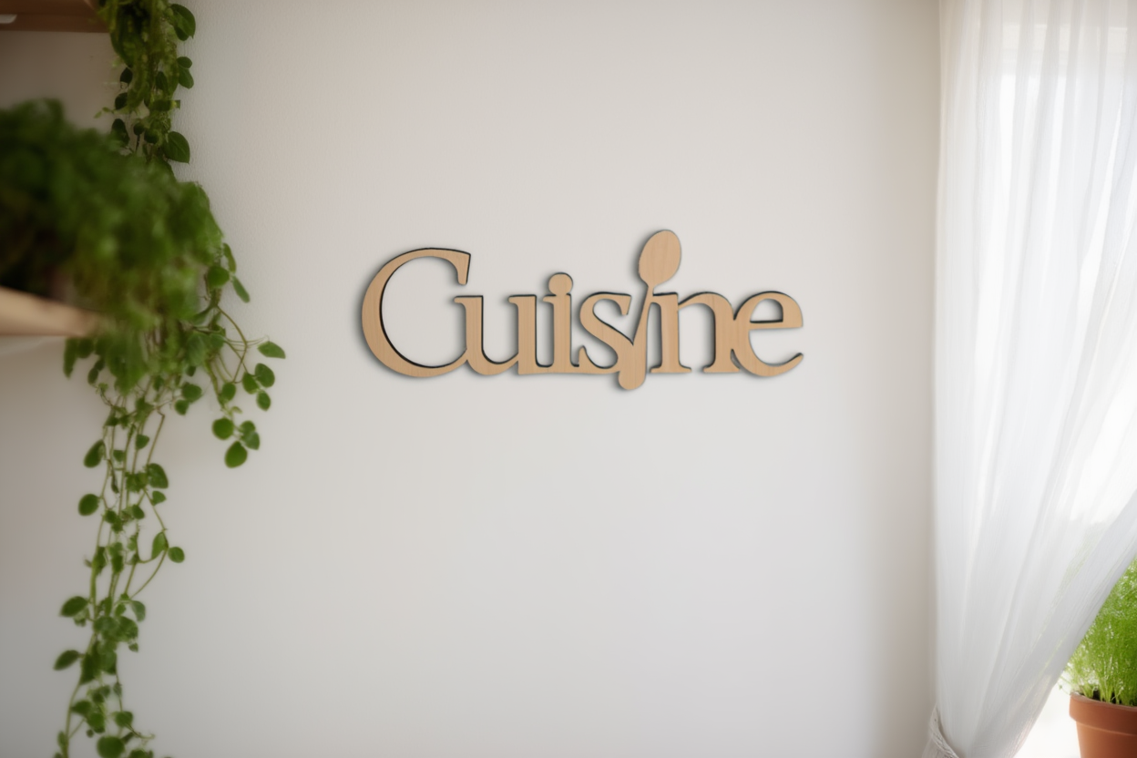 Cartel decorativo de madera “Cuisine”