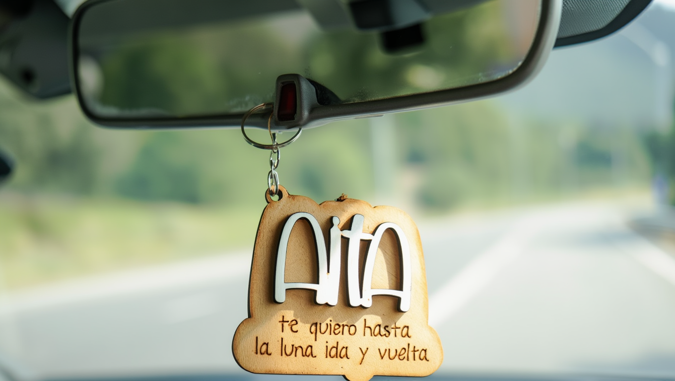 Llavero “Papá / Aita – Te quiero hasta la luna ida y vuelta” - Imagen 2