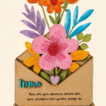 Centro floral personalizado para profesora